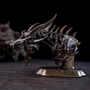 铁拳匠造 青铜精工 魔兽主题 冰霜巨龙摆件 玩偶 手办 家具软装