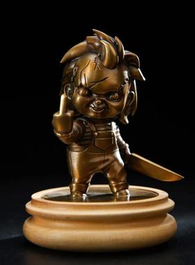 铁拳匠造 青铜精工 十大恐怖娃娃之鬼娃恰吉 全身像手办摆件 雕像