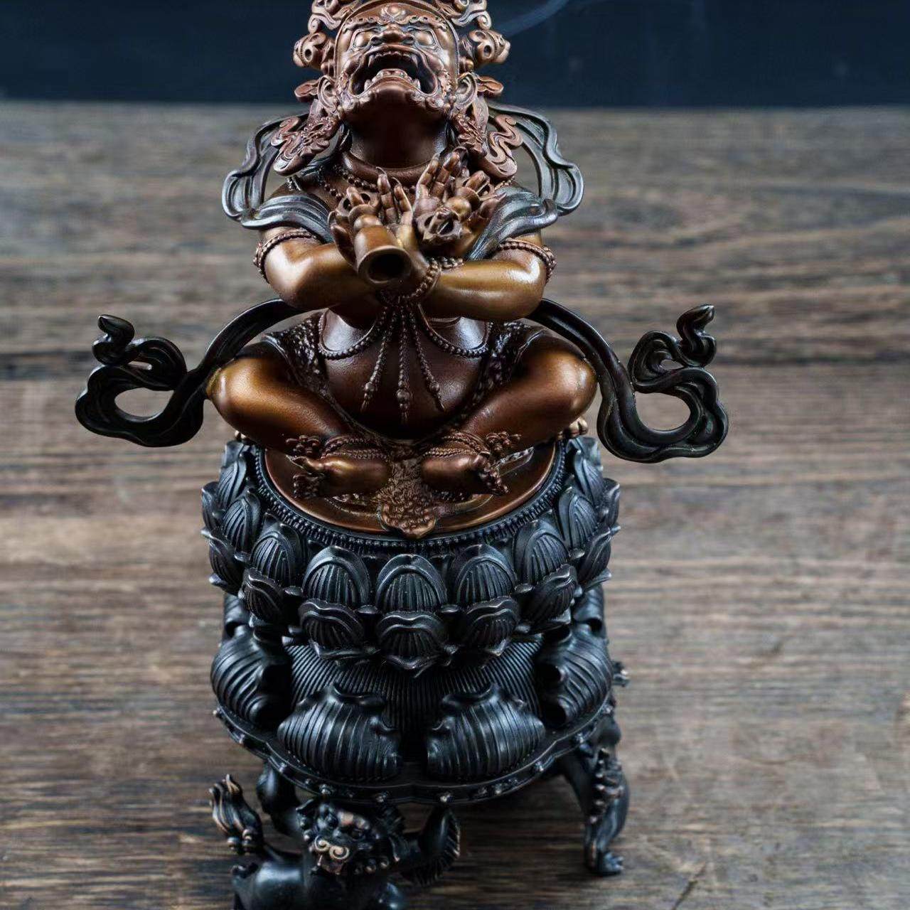 铁拳匠造出品 紫铜精工 能食金刚香炉 熏香炉