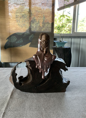 乌木阴沉木禅意摆件中式禅意复古