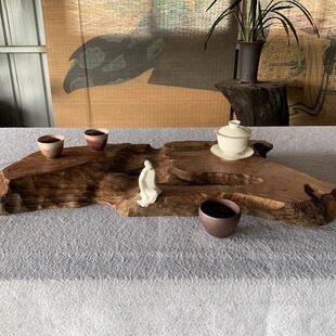 干泡茶盘茶台茶托茶海功夫茶具千年阴沉木乌木实木干泡茶板杯托板