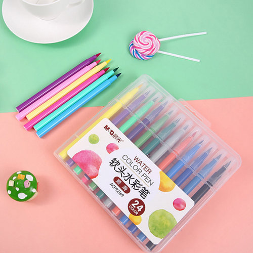 可水洗软头水彩笔心绘聚学生幼儿