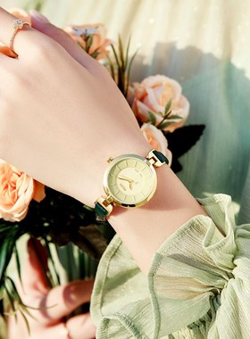 薄荷曼风绿色手表高级感女款小巧ins风小众设计感女士小绿表864