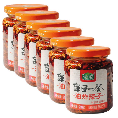 恒谊每日一餐油炸辣子210g红油辣椒拌菜拌面拌凉皮油泼辣子辣椒酱