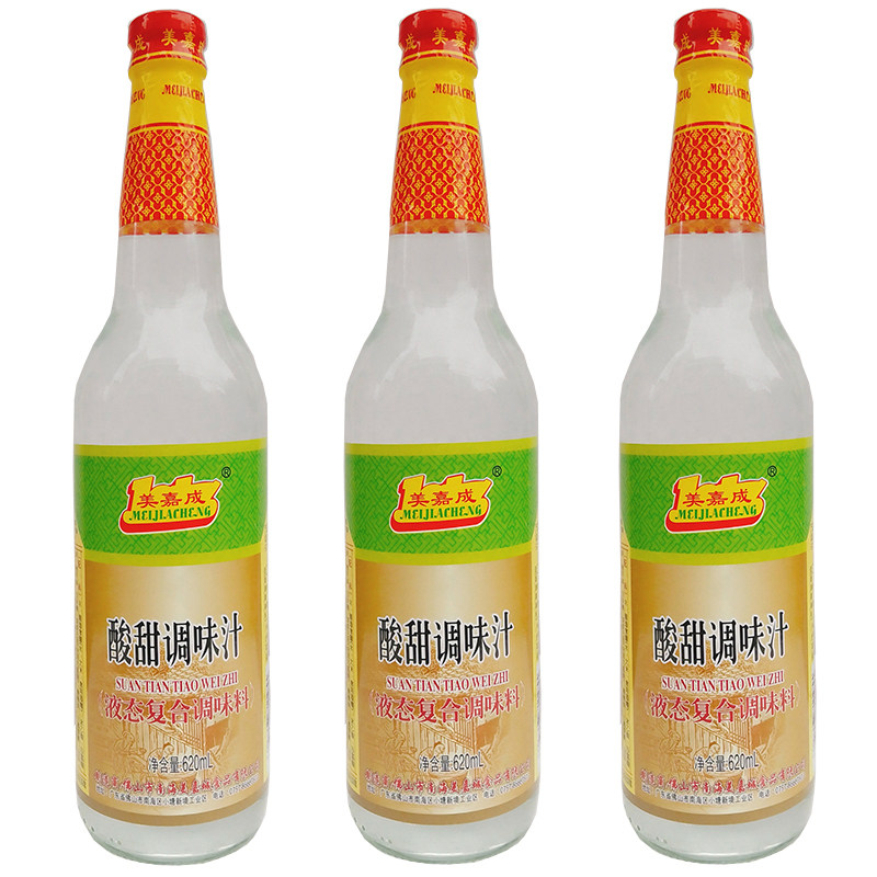 美嘉成酸甜调味汁620ml白醋腌制泡菜酸姜萝卜黄瓜凉拌复合调味料
