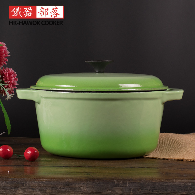 特价处理出口原单珐琅铸铁锅 铸铁珐琅锅 直径18cm26cm