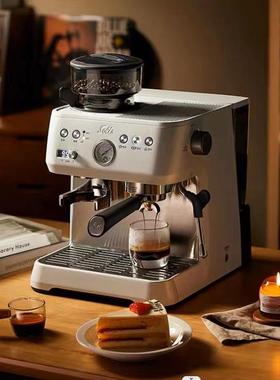 Solis/索利斯1019咖啡机意式咖啡半自动家用小型打奶泡研磨一体机