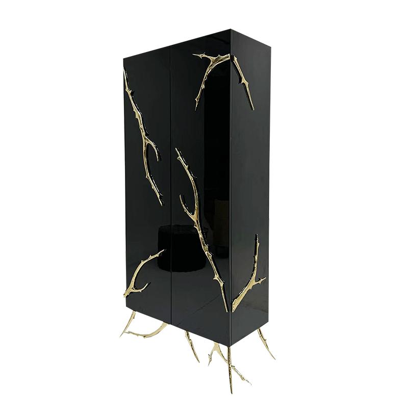 轻奢实木落地酒柜豪华储物柜