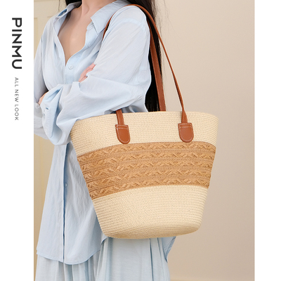 草编包女式2025新款春夏大容量