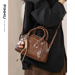 保龄球包包女式 手提斜挎波士顿吐司包日常通勤百搭单肩包 2025新款