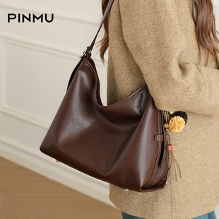 通勤托特包女大容量2025新款冬季百搭单肩斜挎包女款腋下包hobo包