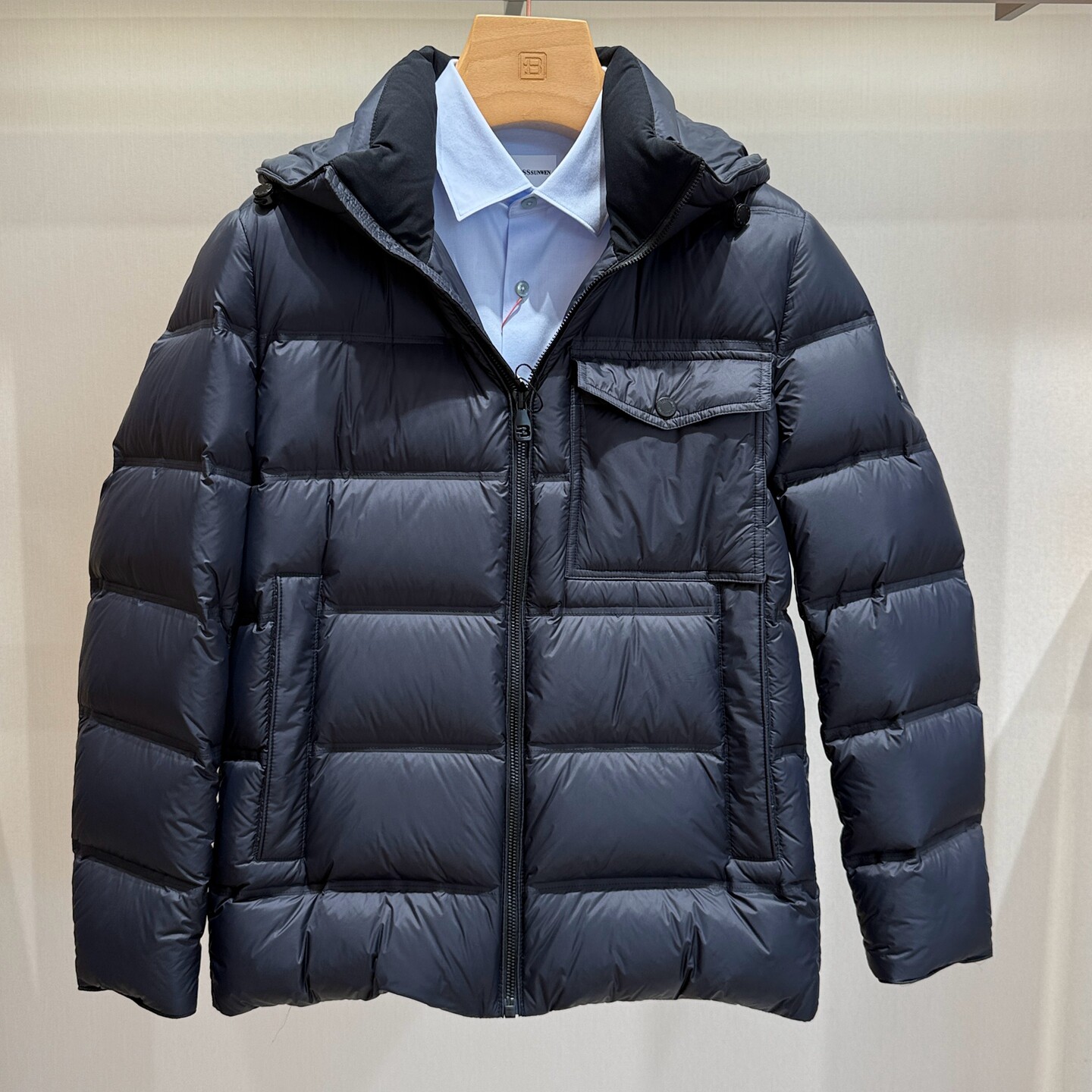 BOSSsunwen羽绒服25专柜新款秋冬男士连帽加厚外套154315521080图片
