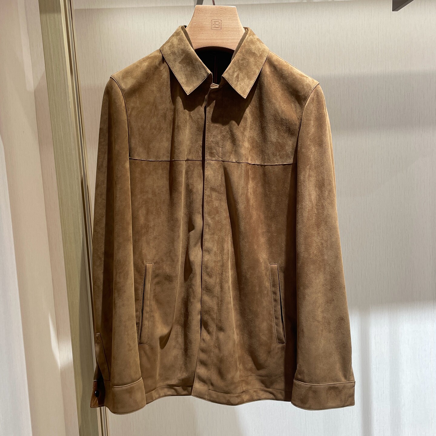 BOSSsunwen皮衣26专柜新款秋冬男士休闲羊剖层绒面革皮衣M611L002