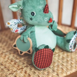 出口比利时 LILLIPITIENS力力布丁圆单JOE飞龙多功能安抚玩偶玩具