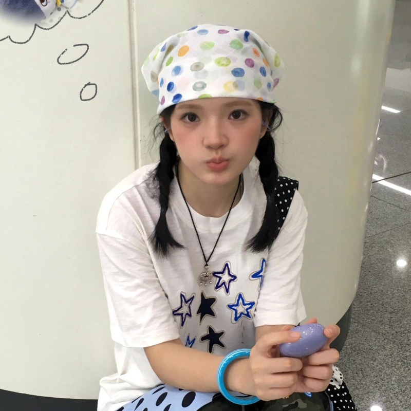 韩系跳动波点头巾夏季薄款