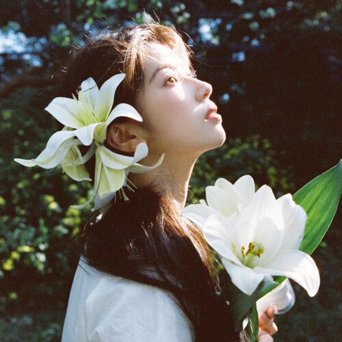 氛围感百合花朵抓夹发夹
