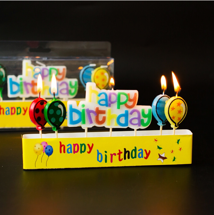 【气球英文蜡烛】4个小气球烛happy birthday生日快乐