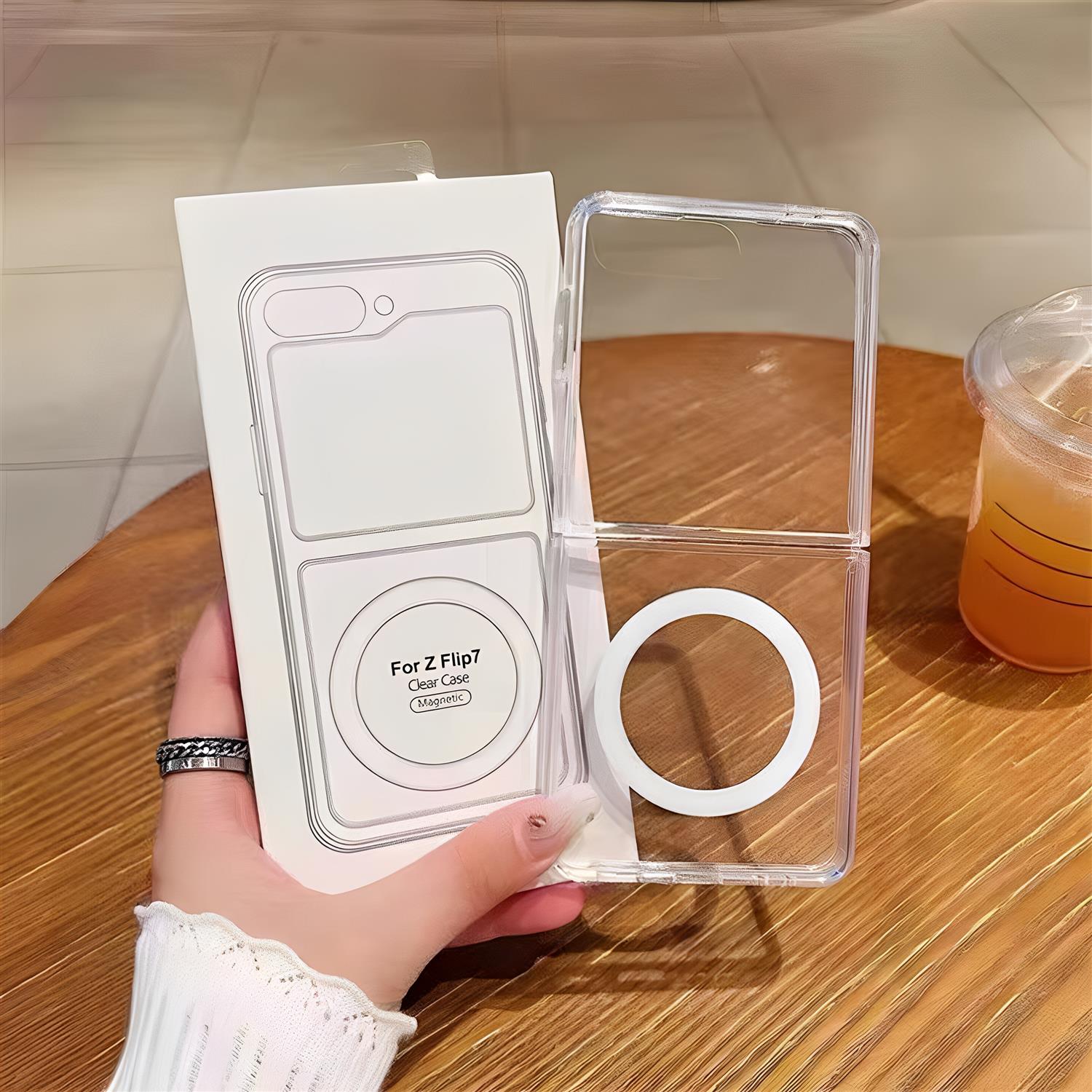 适用三星S25Ultra折叠透明手机壳
