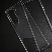 zfold5 适用三星W21 4保护套透明折叠屏硬壳zfold6壳w23超薄简约w24手机壳防摔全包新款