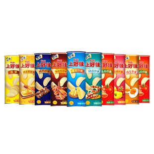 【30.2元任选6罐】上好佳 罐装醇脆薯片番茄/烤肉/原味口味85g/罐