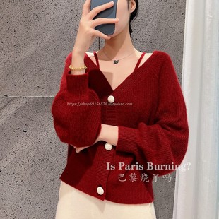 慵懒风露肩设计感显瘦上衣女 秋冬羊绒针织衫 伊人如斯 恰好性感