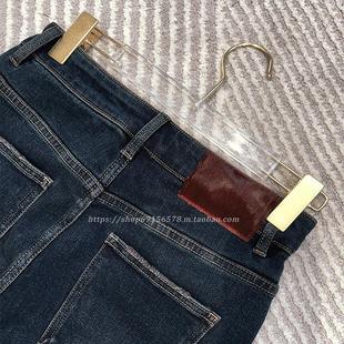 设计感撞色显瘦直筒加绒牛仔裤 穿过我家牛仔裤 不会看别家一眼