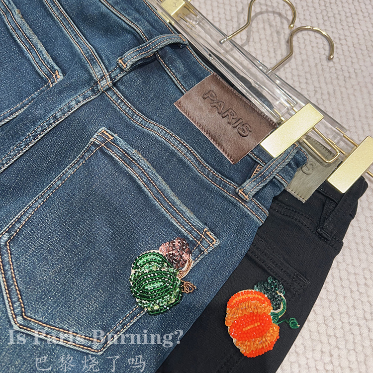 买过我家牛仔裤,你不会再看别人一眼!加绒牛仔裤南瓜小直筒蓝黑