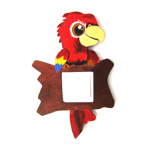 创意可爱卡通动物儿童房间鹦鹉装饰墙贴纸橱柜随心贴画超萌开关贴