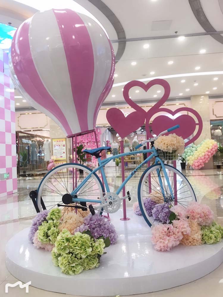 春季美陈装饰pu彩色热气球dp点商场大型活动 售楼部装饰道具摆件