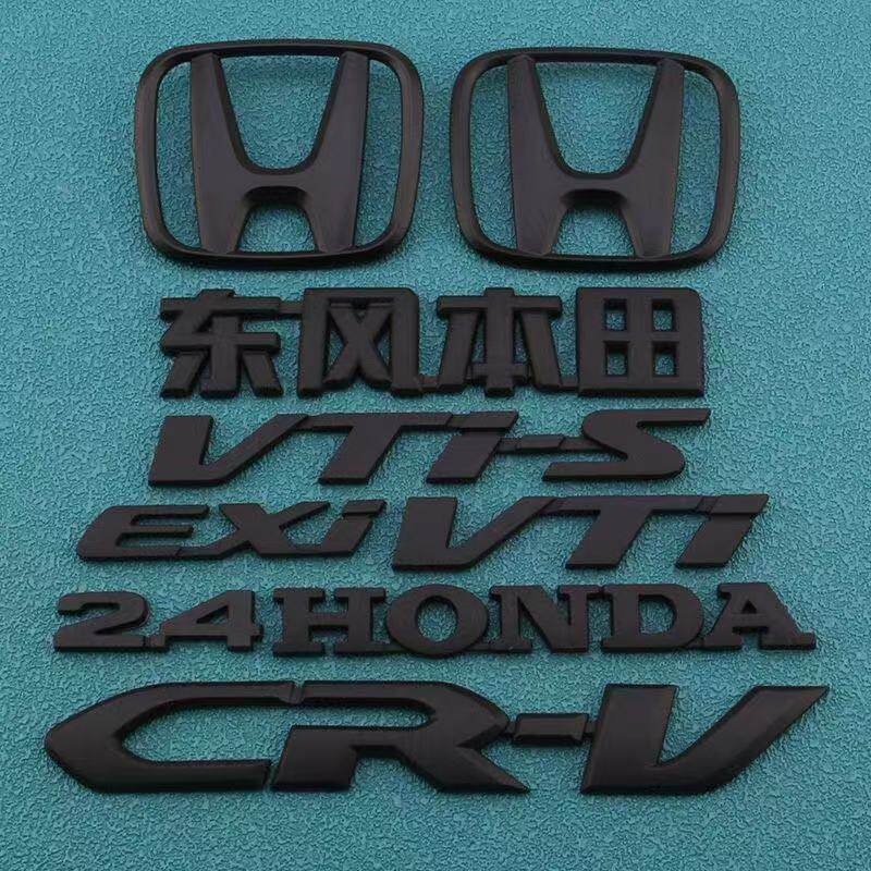 适用12-16新款CRV黑色车标2.4 HONDA前後尾箱标志VTI英文字母标贴