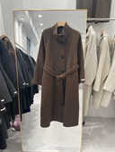 魔气质半高领收腰单排扣长款 羊毛双面呢大衣24冬新款 折扣女高级感