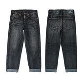 新疆棉做旧复古咔叽 男 洗水 赤耳黑牛457SX03直筒水洗牛仔裤 沾酱