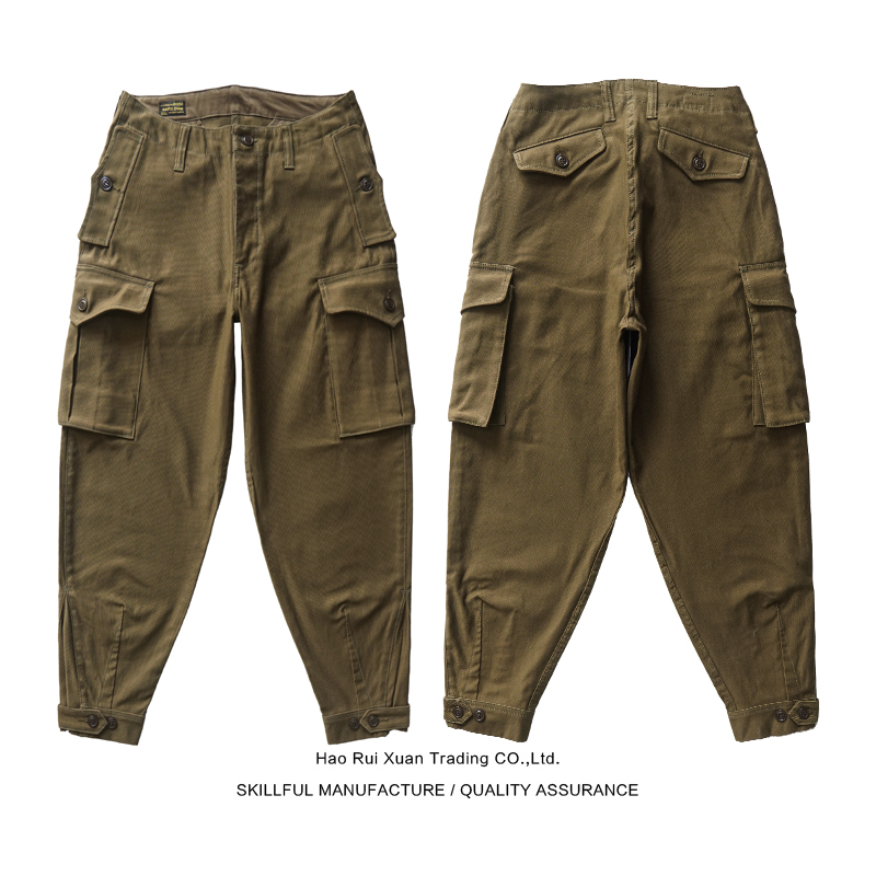 沾酱 地勤裤男 高腰束脚重磅美式工装裤休闲裤 阿美咔叽对标FW