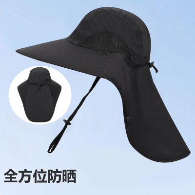 徒步登山帽遮阳帽男遮脸钓鱼帽