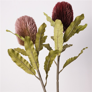 高品质大枝秋色班克木北欧 仿真花秋色插花花艺 软装摆件婚庆插花