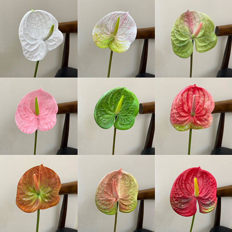 粉掌桌面摆放婚礼装饰摄影仿真花