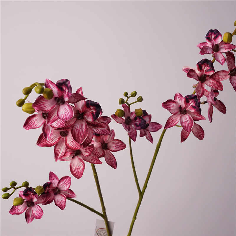 千鸟兰高品质家居玄关插花北欧假花韩式风千代兰绿色粉色婚庆花材