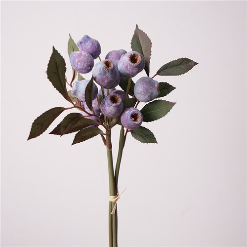 仿真花尤加利果3枝扎烟斗果家居装饰摆件摄影道具花艺花材花插 花