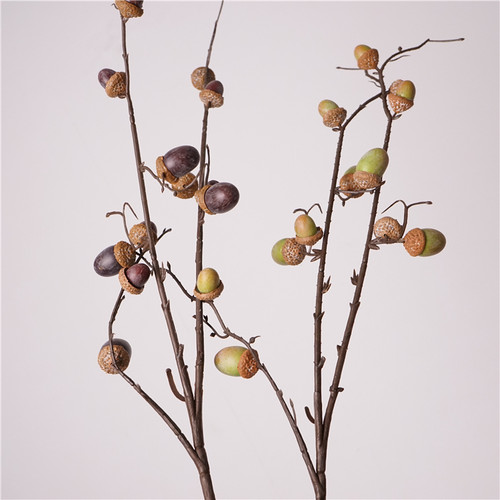 高品质 橡果 仿真果实发财果家居装饰插花配饰装饰仿真过年装饰品