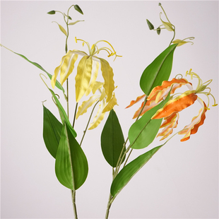 仿真新胶枝火焰百合嘉兰假花装饰造景摄影婚庆道具花艺花材花插花