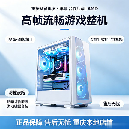 独显高配游戏主机 R5 5600 9060XT 居家休闲电脑