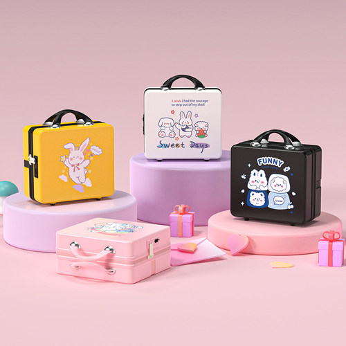 新款可爱14寸手提行李箱收纳便携