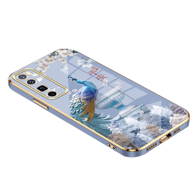 电镀壳华为nova7pro手机壳中国风