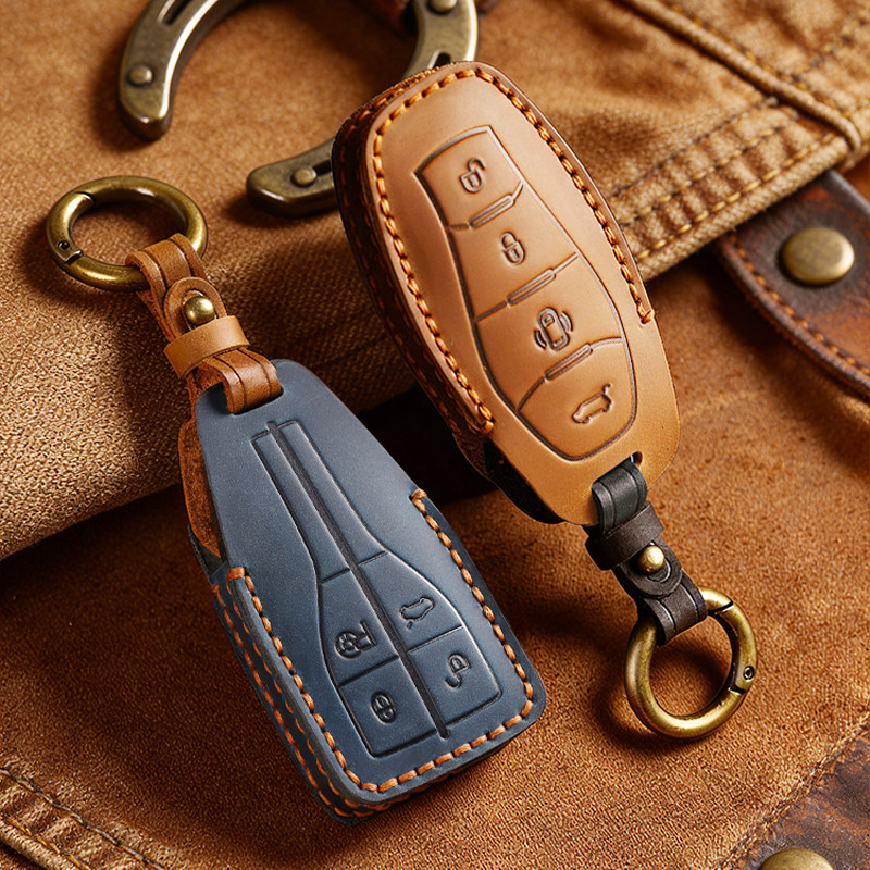 适用红旗hs5钥匙套h5车eqm5包h9扣hs3壳h6高档hs7真皮h7新eqm9男