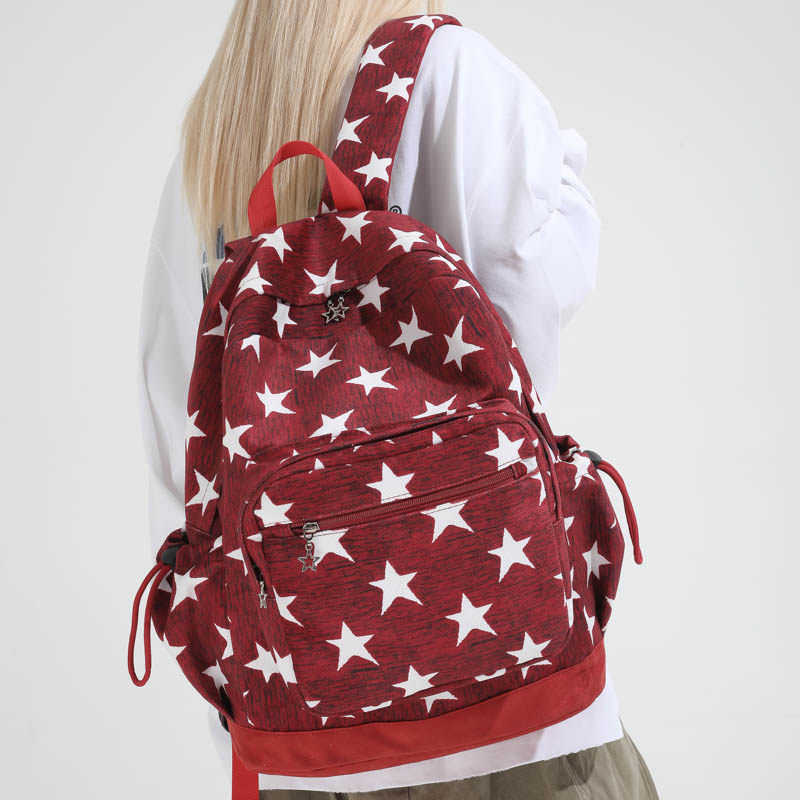 韩版星星双肩包女2026年冬季复古大容量旅行背包休闲学生儿童书包,箱包皮具/热销女包/男包,双肩背包,淘宝优惠券,粉丝福利购,淘宝优惠卷