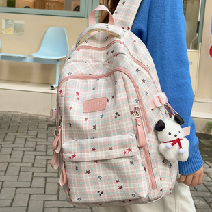 书包女生小众冷门不撞款高颜值ins大容量女背包初中高中生双肩包