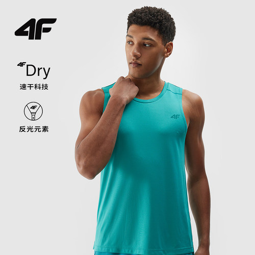 4F背心男款夏季冰丝跑步健身