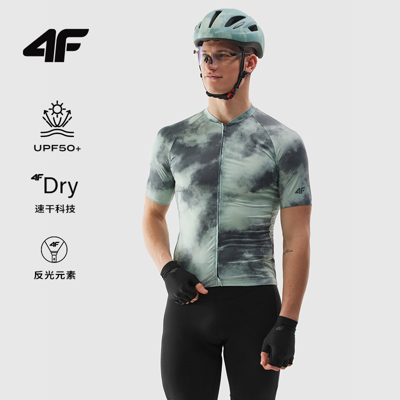 4F短袖骑行上衣男士2025夏骑行服