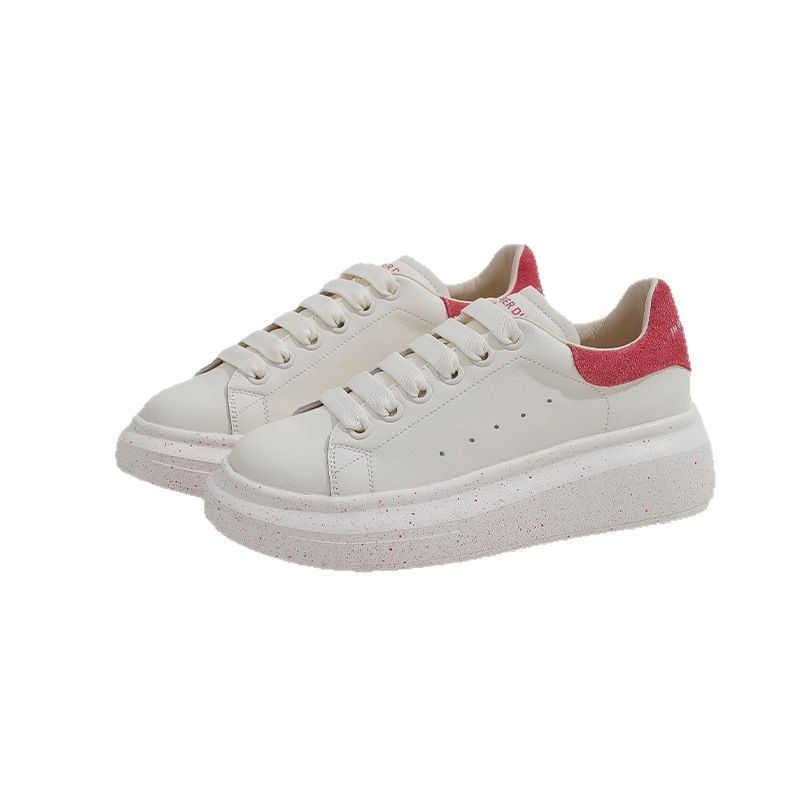 麦家波点女鞋老爹鞋时尚休闲不累脚糖果色轻学生板鞋