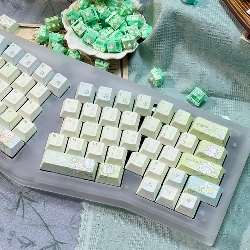月下茉莉PBT热升华外接键盘键帽